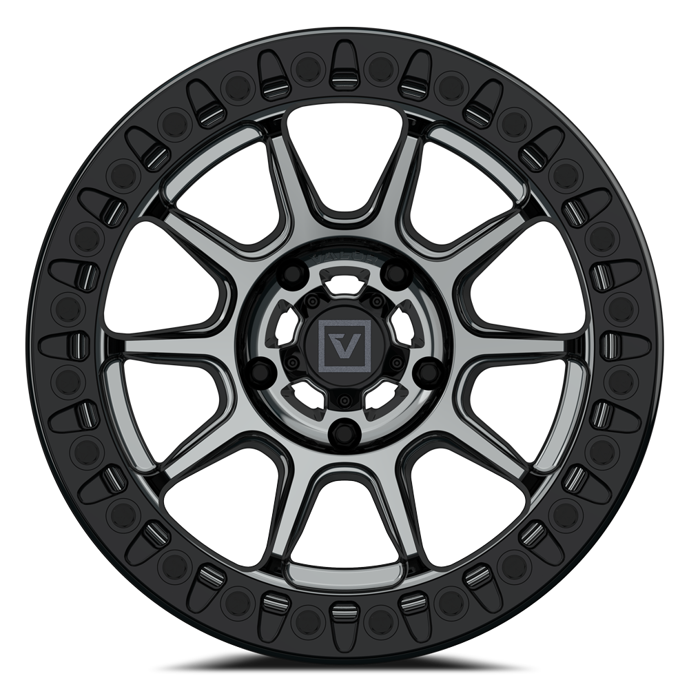 V18 Beadlock UTV Wheel Hyper Black - Valor Offroad
