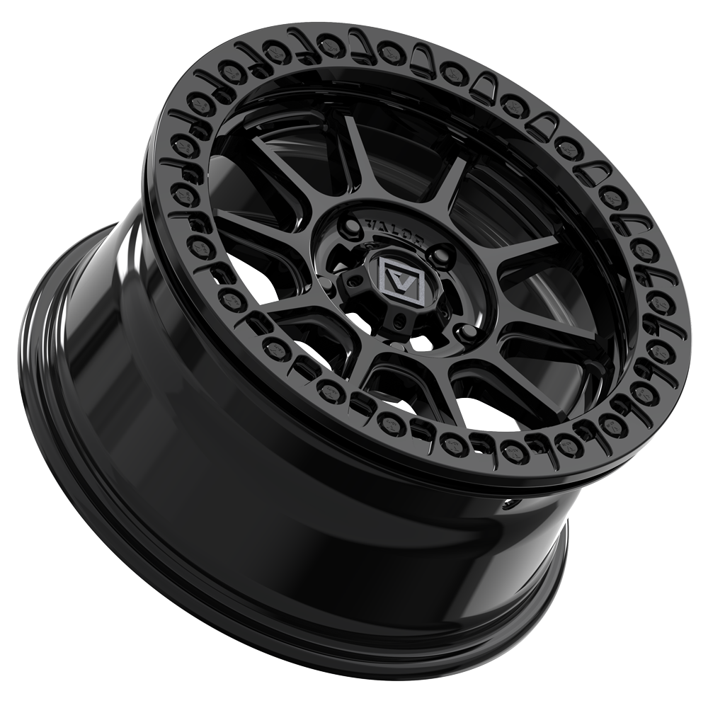 V18 Beadlock UTV Wheel Gloss Black - Valor Offroad
