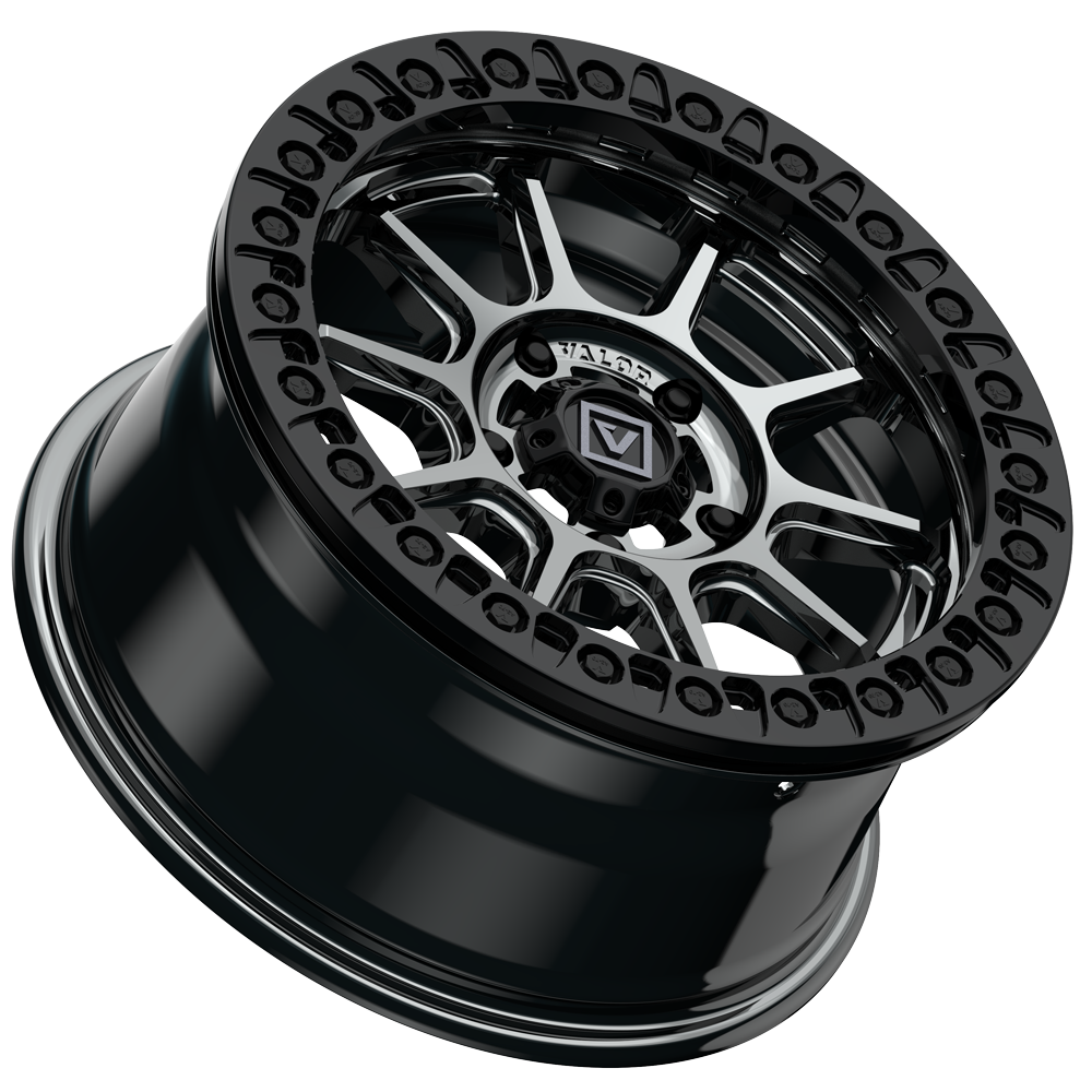 V18 Beadlock UTV Wheel Hyper Black - Valor Offroad