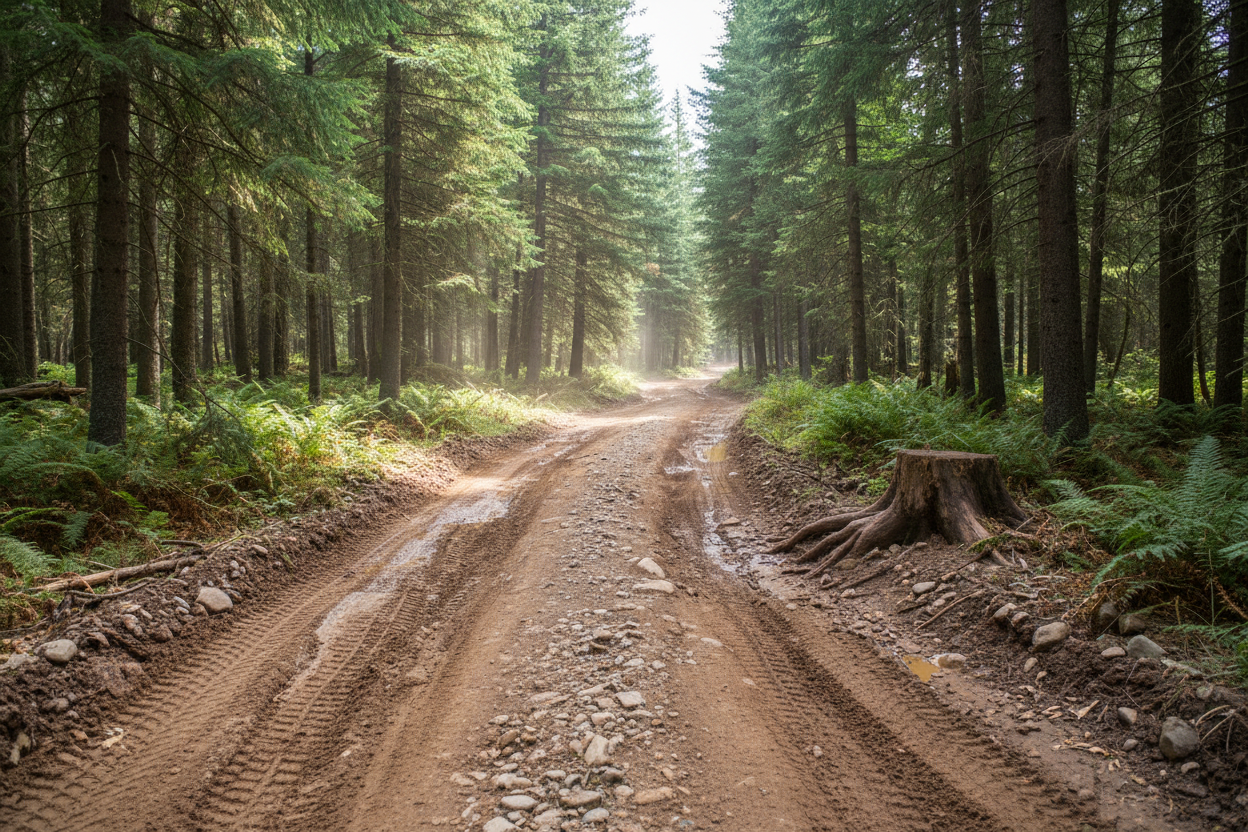 forest offroad trail