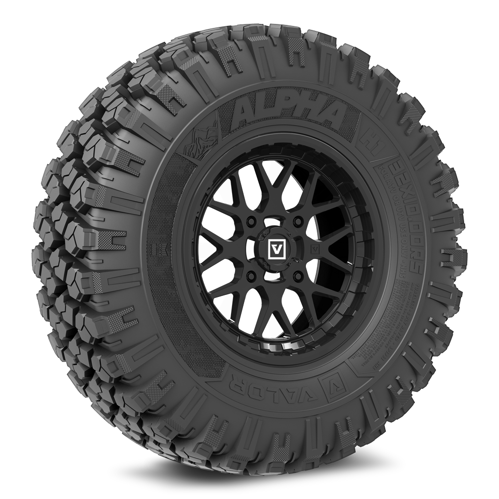 UTV Wheel and Tire Kit - Valor V03 on Alpha UTV Tires