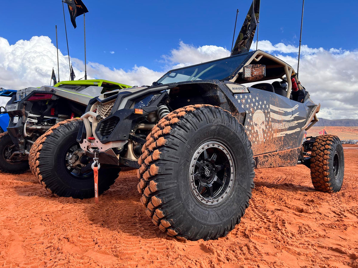 Can-Am X3 on Satin Black 15x7 V13 Beadlock Wheels and Alpha tires
