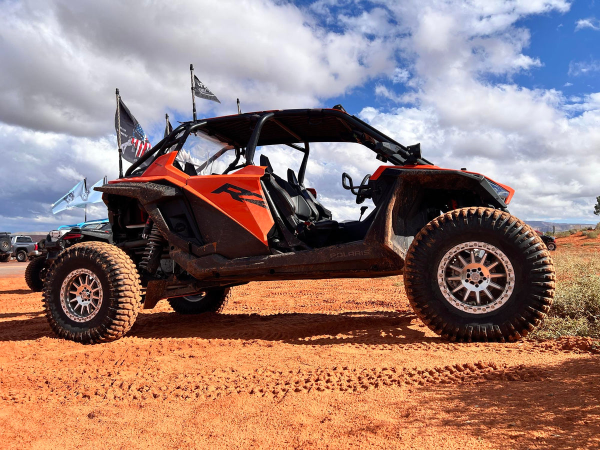 Polaris Pro R on Raw Machined 17x8 V09 Beadlock Wheels