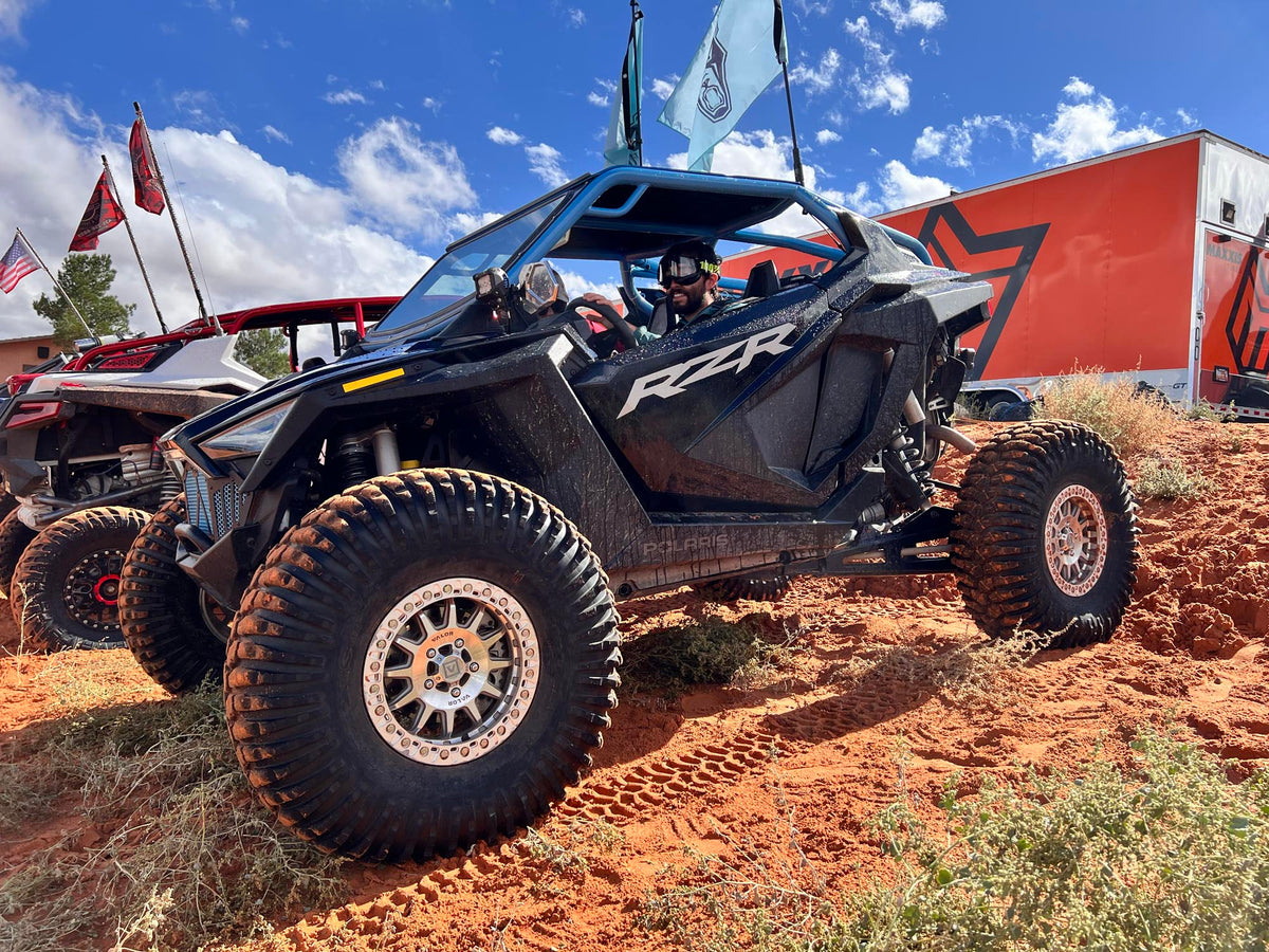 Polaris RZR Pro S on Raw Machined 15x7 V09 Flow Formed Beadlock Wheels