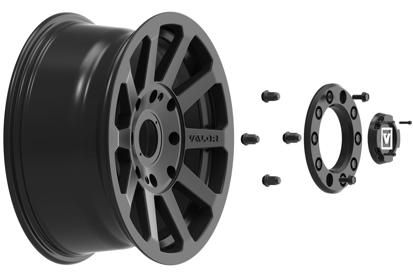 Exploded Dual Drill Wheel Valor Offroad