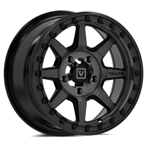 V13 beadlock UTV wheel in dark tint Angle 2 - Valor Offroad