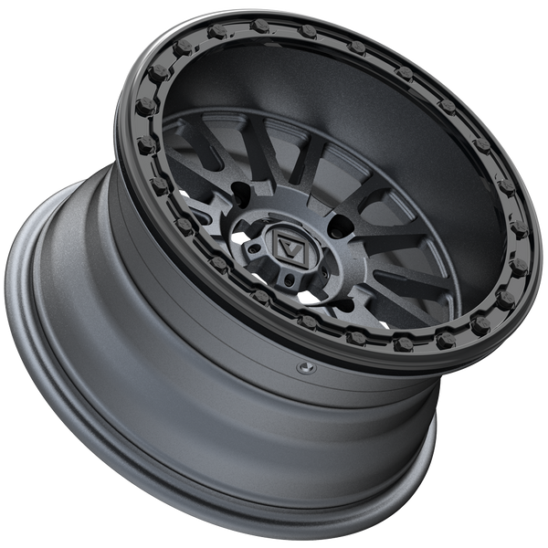 V16 Beadlock UTV Wheel Satin Gunmetal | Valor Offroad