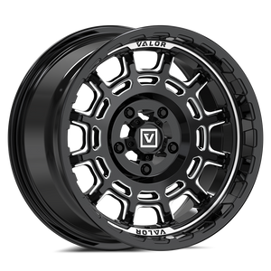 V17 UTV Wheel Gloss Black Milled - Valor Offroad