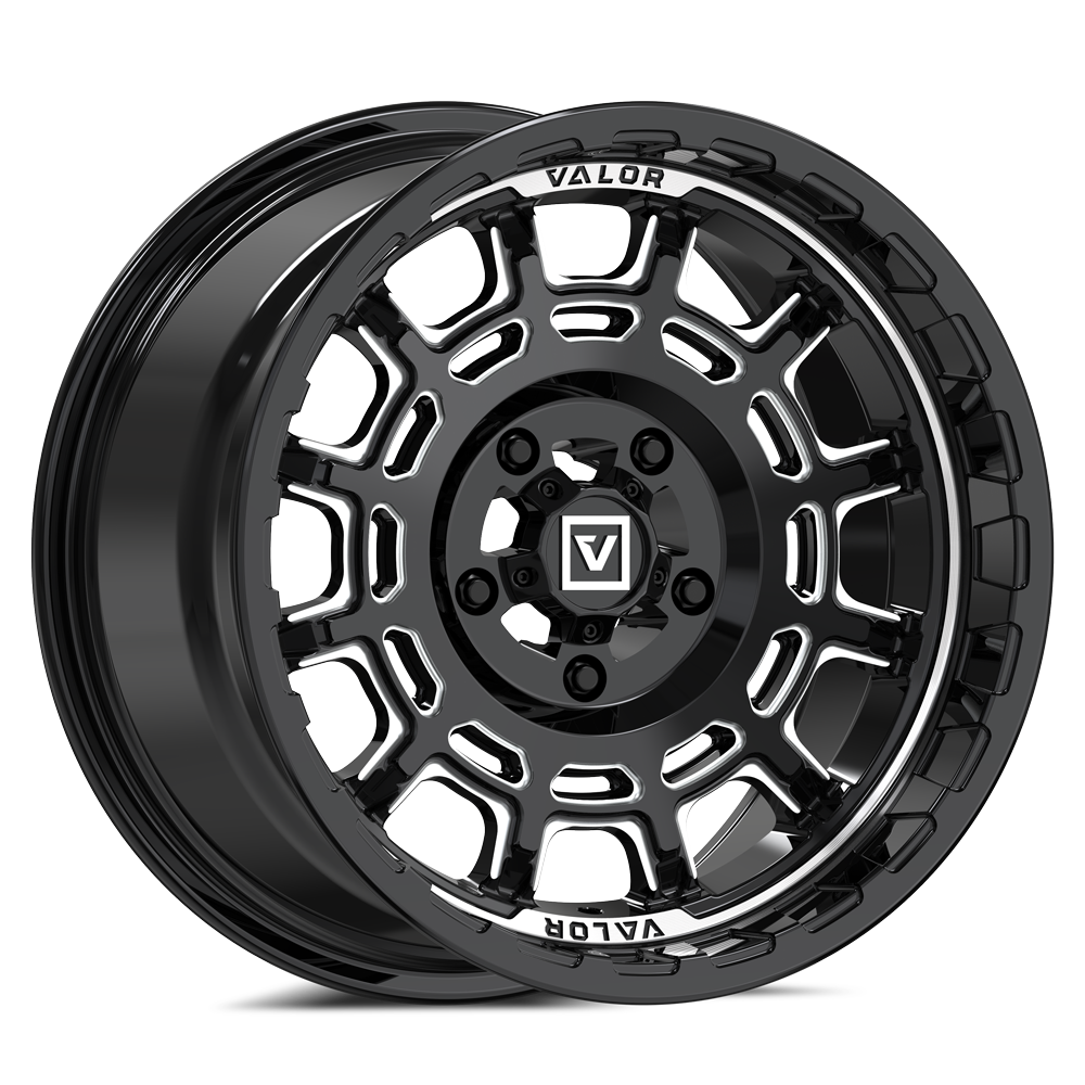 V17 UTV Wheel Gloss Black Milled | Valor Offroad