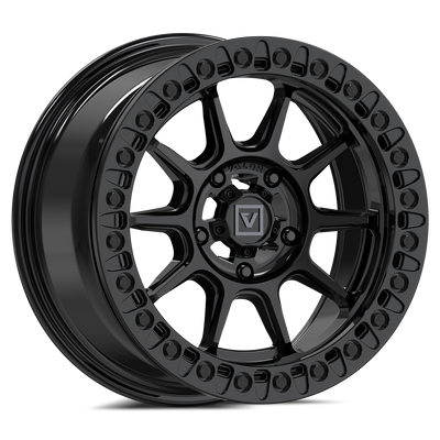 V18 Beadlock UTV Wheel Gloss Black - Valor Offroad