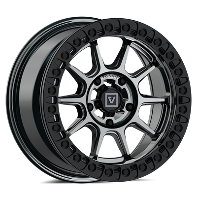 V18 Beadlock UTV Wheel Hyper Black - Valor Offroad