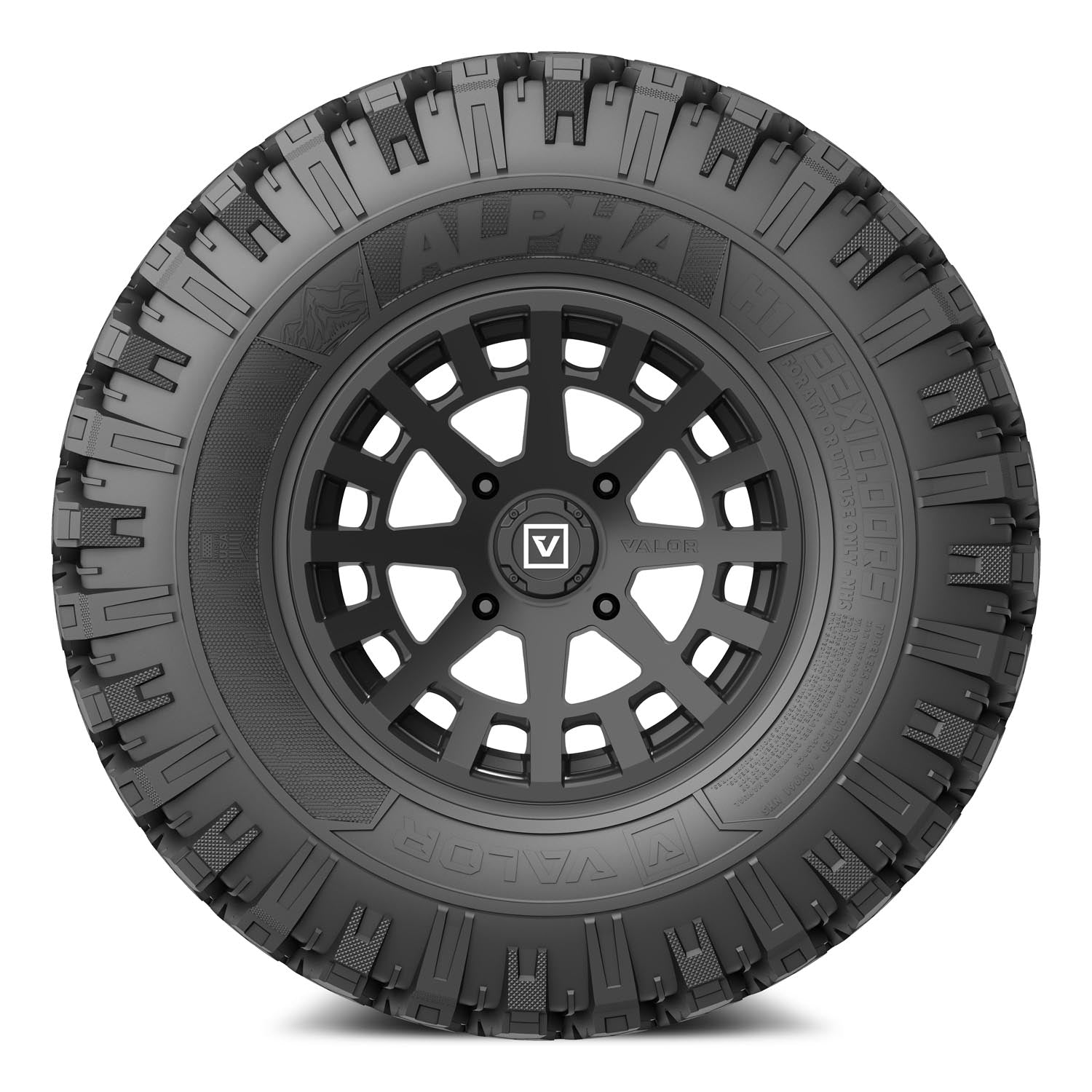 Valor Offroad UTV Tires and wheels - V04 UTV Wheel on Alpha UTV Tire