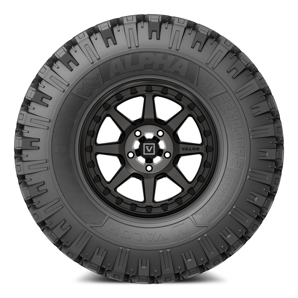 Alpha on 15x7 V13 DT UTV Wheel and Tire Kit