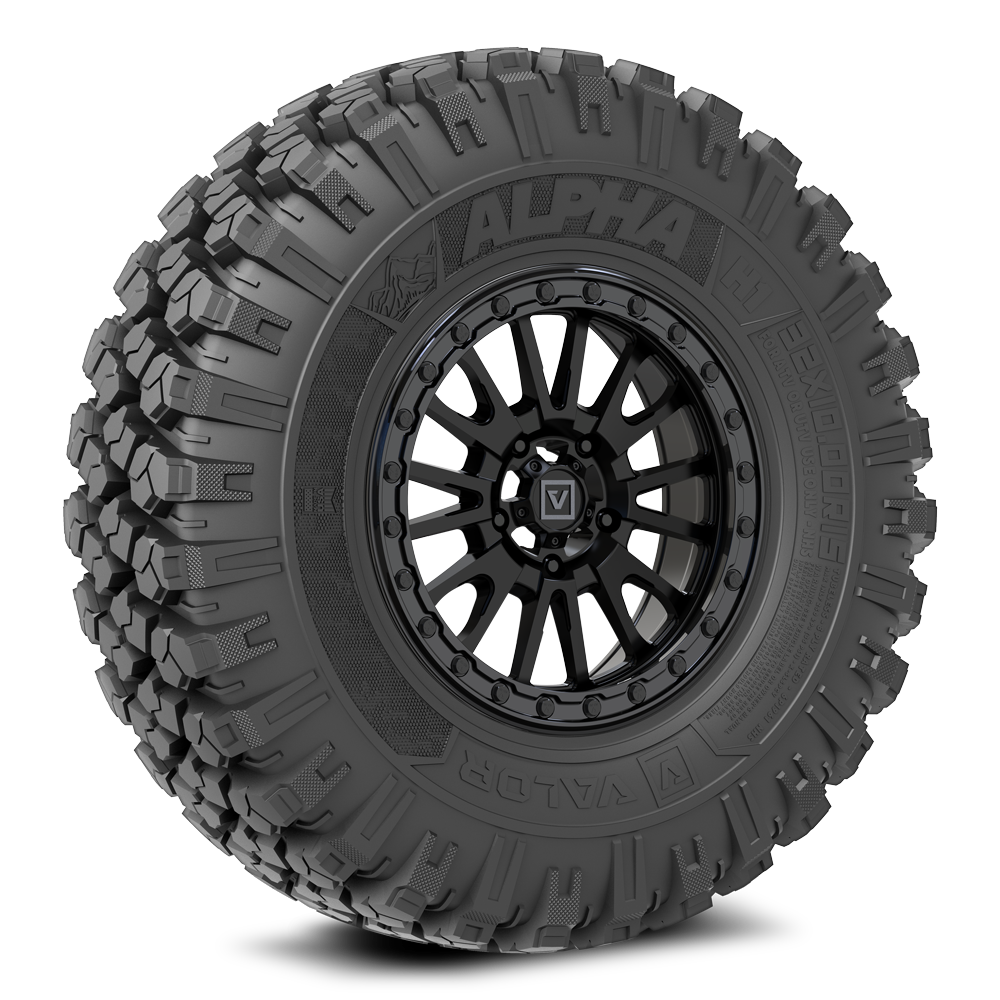 Alpha on 15x7 V16 SB UTV Wheel and Tire Kit