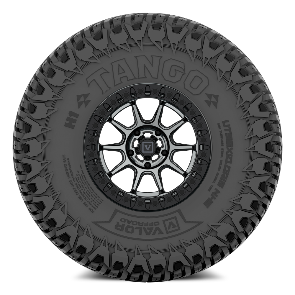 Tango on 15x7 V18 HB UTV Wheel and Tire Kit - Valor Offroad