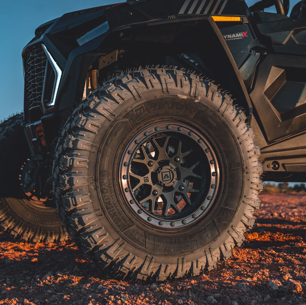 Polaris RZR Turbo S on Valor Offroad V07 beadlock utv wheels