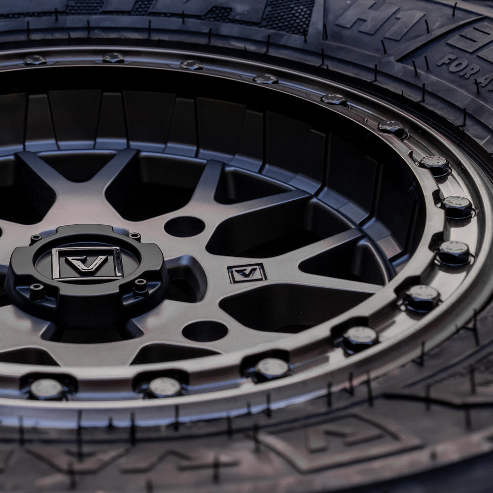 V07 Beadlock UTV Wheel Satin Black | Valor Offroad