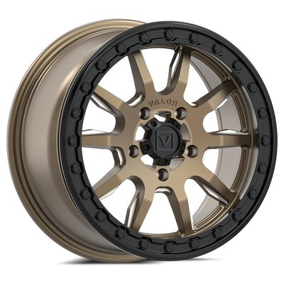 V15 Beadlock UTV Wheel in Satin Bronze - Valor Offroad