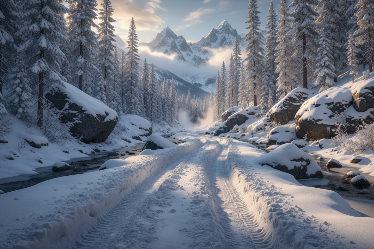 Winter offroad trail