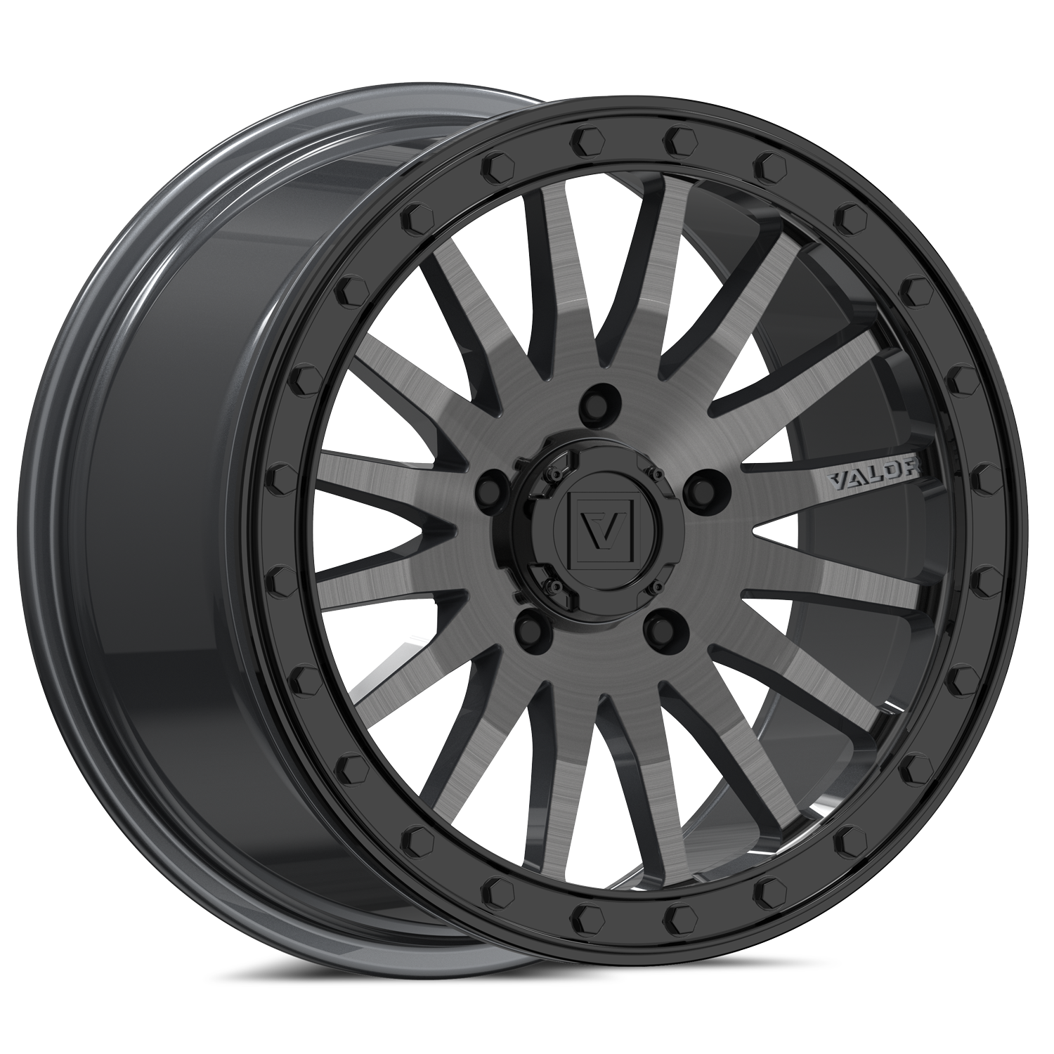 V06 Beadlock UTV Wheel Brushed Gunmetal | Valor Offroad