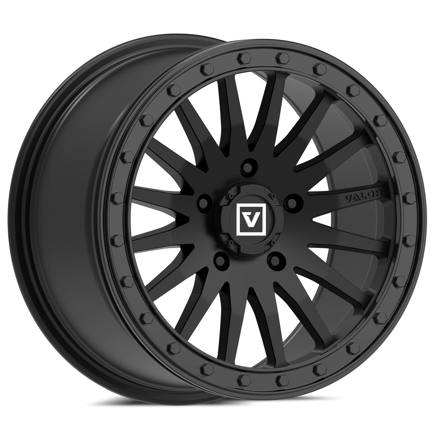 V06 Beadlock UTV Wheel Satin Black | Valor Offroad
